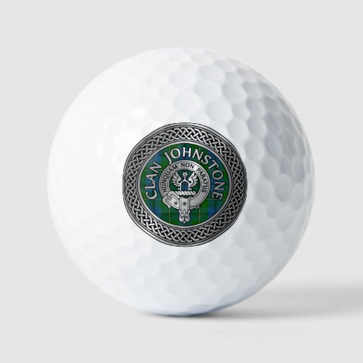 Clan Johnstone Wappen & Tartan Knot Golfball (Vorderseite)