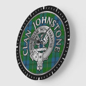 Clan Johnstone Wappen & Tartan Knot Große Wanduhr (Winkel)