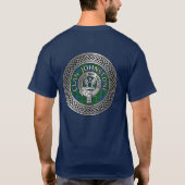 Clan Johnstone Wappen & Tartan Knot T-Shirt (Rückseite)