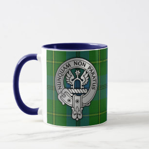 Clan Johnstone Wappen & Tartan Tasse
