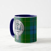 Clan Johnstone Wappen & Tartan Tasse (Vorderseite Links)