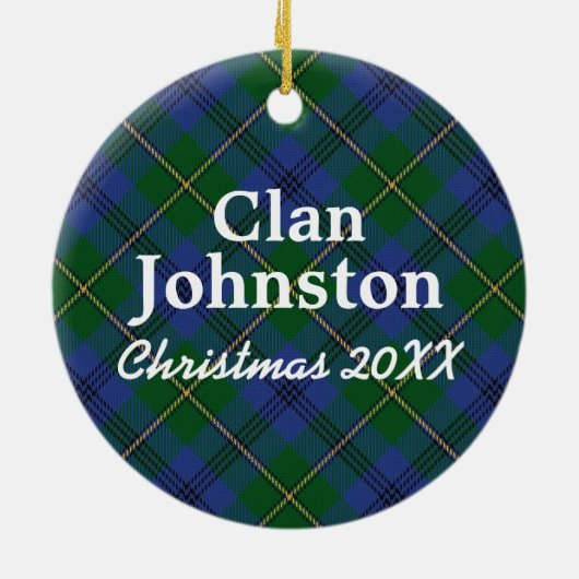Clan-JohnstonScottishTartan Keramikornament (Hinten)