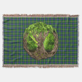 Clan Jones Tartan und keltischer Baum des Lebens Decke (Vorderseite)