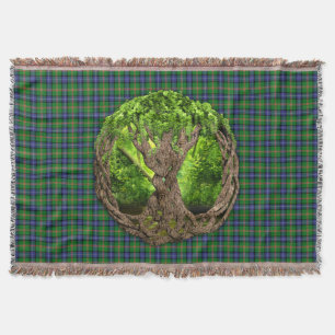 Clan Jones Tartan und keltischer Baum des Lebens Decke