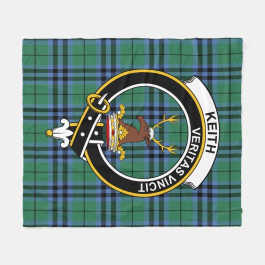 Clan Keith Ancient Tartan Kariert Fleecedecke (Vorderseite (Horizontal))