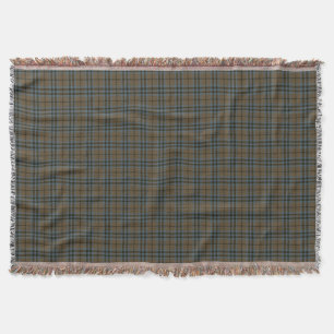 Clan Keith Brown und Steel Blue Weathered Tartan Decke