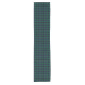 Clan Keith Dark Blue und Green Modern Tartan Kurzer Tischläufer (Vorderseite)