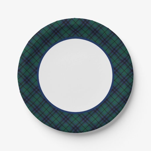 Clan Keith Modern Tartan Border Pappteller (Vorderseite)