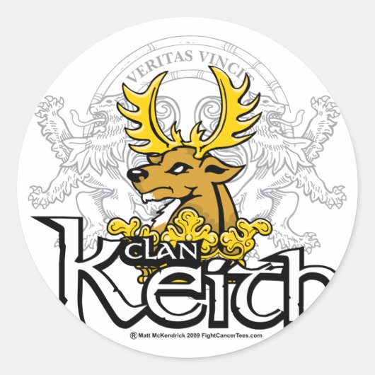 Clan Keith Runder Aufkleber (Vorderseite)