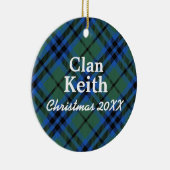 Clan Keith Scottish Tartan Keramik Ornament (Rechts)