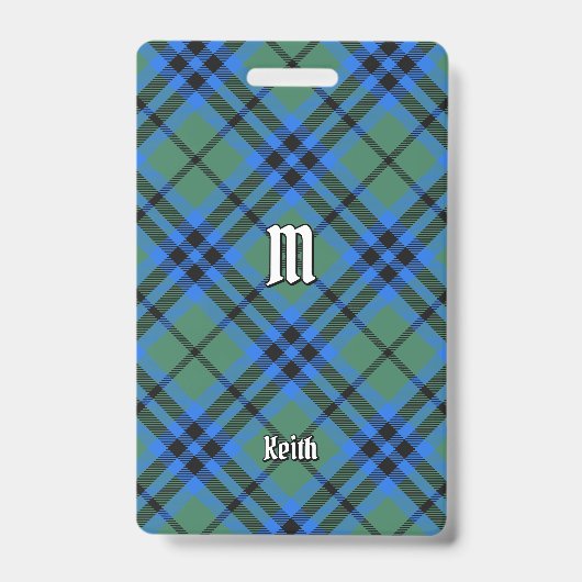 Clan Keith Tartan Abzeichen Ausweis (Vorderseite)