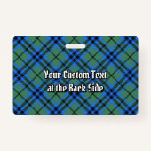 Clan Keith Tartan Abzeichen Ausweis (Rückseite)