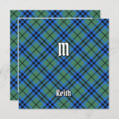 Clan Keith Tartan Einladung (Vorne/Hinten)