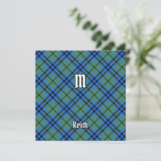 Clan Keith Tartan Einladung (Stehend Vorderseite)