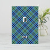 Clan Keith Tartan Einladung (Stehend Vorderseite)