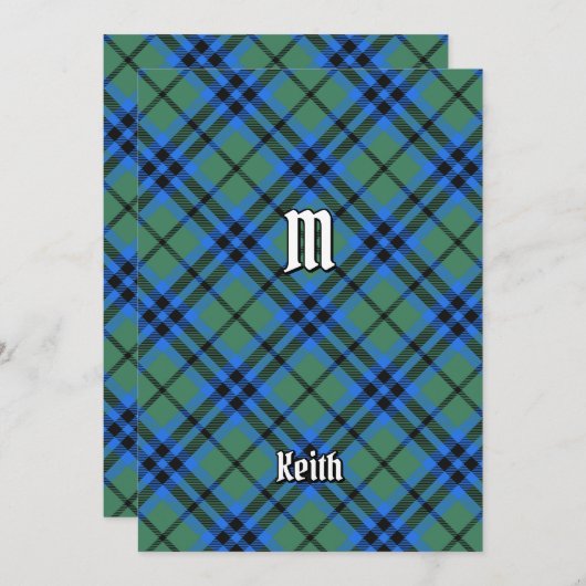 Clan Keith Tartan Einladung (Vorne/Hinten)