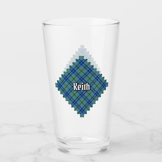 Clan Keith Tartan Glass Glas (Rückseite)