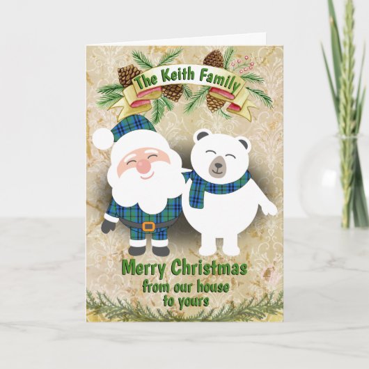 Clan Keith Tartan Kariert Weihnachten (Vorderseite)