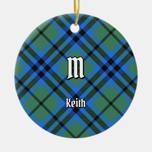 Clan Keith Tartan Keramik Ornament (Vorne)