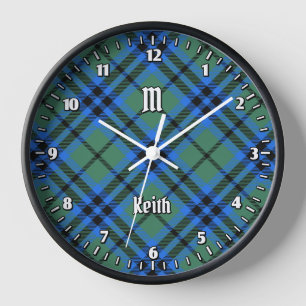 Clan Keith Tartan Large Clock Uhr