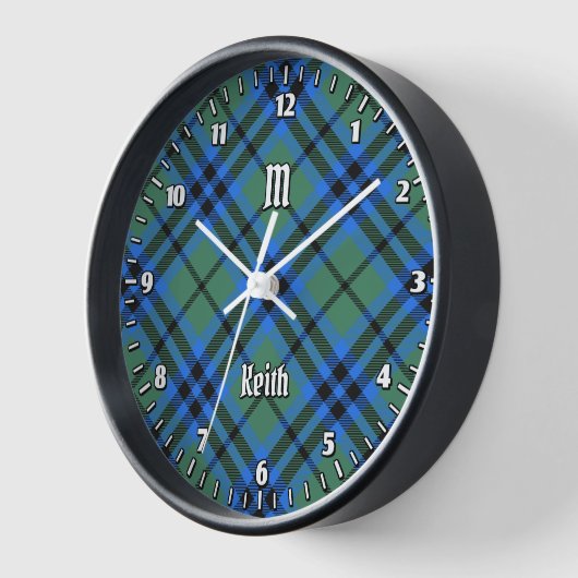 Clan Keith Tartan Large Clock Uhr (Winkel)