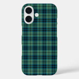 Clan Keith Tartan Light Green und Blue Kariert iPhone 16 Hülle