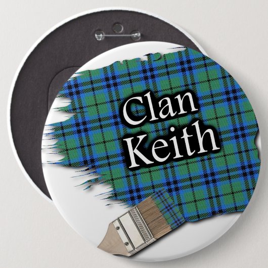 Clan Keith Tartan Paint Brush Button (Vorne & Hinten)