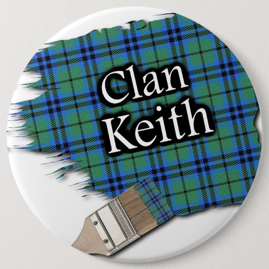Clan Keith Tartan Paint Brush Button (Vorderseite)