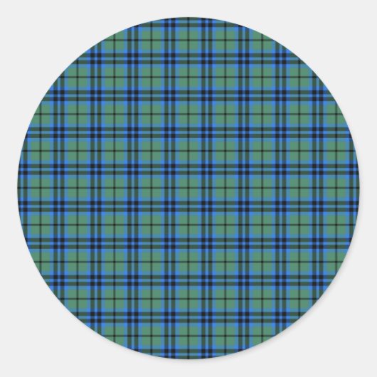 Clan Keith Tartan Runder Aufkleber (Vorderseite)