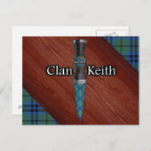 Clan Keith Tartan Sgian Dubh Blade Postkarte (Vorne/Hinten)