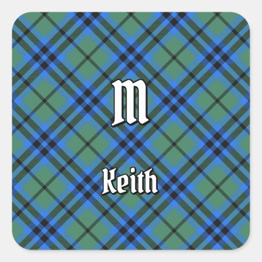 Clan Keith Tartan Square Sticker (Vorderseite)