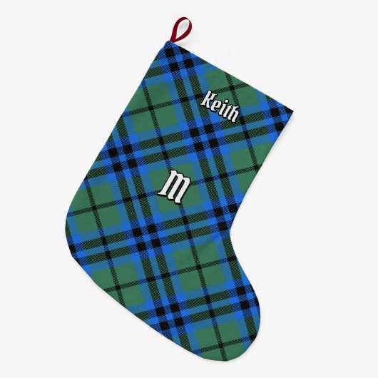 Clan Keith Tartan Weihnachts-Strumpf Großer Weihnachtsstrumpf (Vorderansicht (hängend))