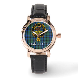 Clan Keith Wappen & Ancient Tartan Uhr
