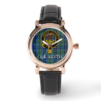Clan Keith Wappen & Ancient Tartan Uhr