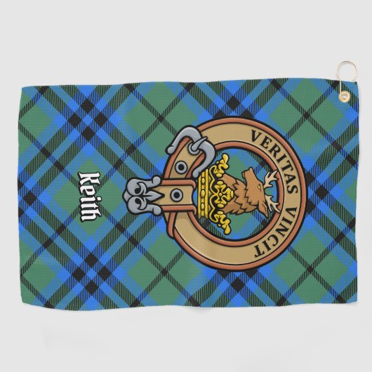 Clan Keith Wappen Golfhandtuch (Horizontal)