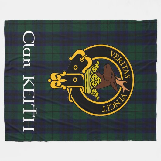 Clan-Keith-Wappen-moderne Fleece-Decke Fleecedecke (Vorderseite (Horizontal))