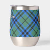 Clan Keith Wappen über Tartan (Rechts)