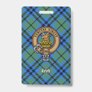 Clan Keith-Wappen über Tartan Ausweis