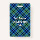 Clan Keith Wappen über Tartan Ausweis (Rückseite)