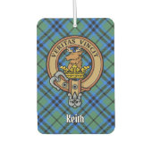 Clan Keith Wappen über Tartan Autolufterfrischer (Vorderseite)