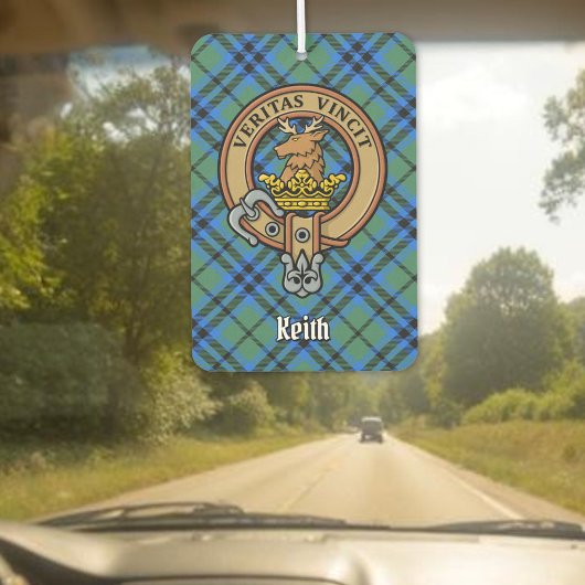 Clan Keith Wappen über Tartan Autolufterfrischer