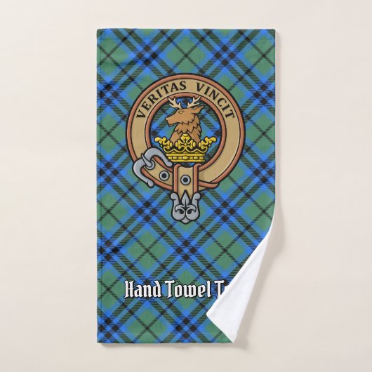 Clan Keith Wappen über Tartan Badhandtuch Set (Handtuch)