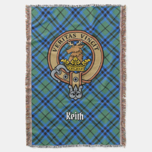 Clan Keith-Wappen über Tartan Decke