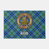 Clan Keith Wappen über Tartan Fußmatte (Vorderseite)