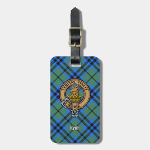 Clan Keith Wappen über Tartan Gepäckanhänger