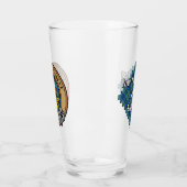 Clan Keith Wappen über Tartan Glas (Links)