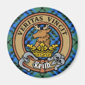 Clan Keith Wappen über Tartan Magnet (Vorne)