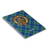 Clan Keith Wappen über Tartan Notizblock (Rechte Seite)