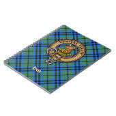 Clan Keith Wappen über Tartan Notizblock (Linke Seite)