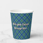 Clan Keith Wappen über Tartan Paper Cups Pappbecher (Rückseite)